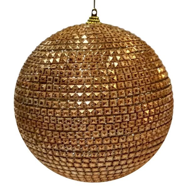 Χριστουγεννιάτικη Μπάλα Οροφής Χρυσή Disco (15cm)